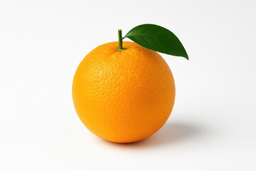 Juicy orange with a tangy flavor on a plain white backdrop
