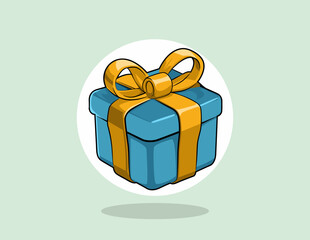 Cartoon Gift Box with Ribbon