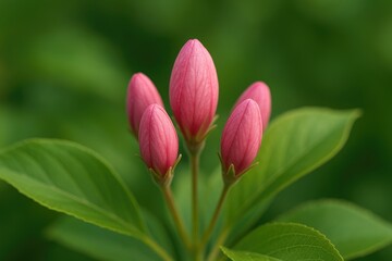 Obraz premium Detailed view of blush-colored floral buds