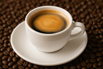 Fototapeta premium Detailed close-up of a coffee cup