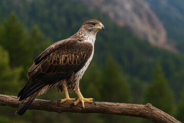 Exotic avian species perched on a limb