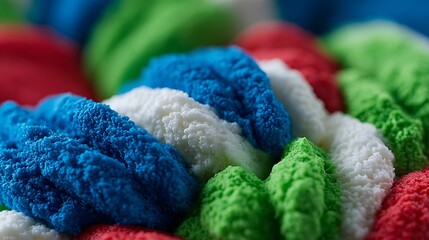 Colorful microfiber fabric swirls like abstract landscapes, evoking Holi and textile heritage celebrations with a tactile vibrancy