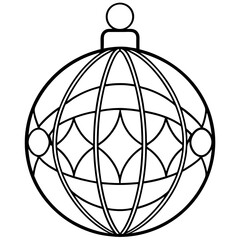 Holiday Bauble Linear Vector Illustration