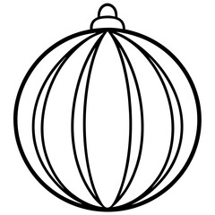Holiday Bauble Linear Vector Illustration