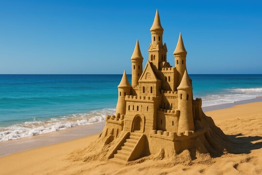 Seaside fortress made of sand