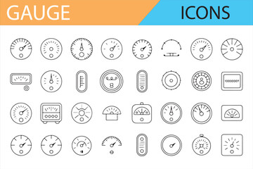 Measurement and Gauge Icons for Automotive and Industrial Use