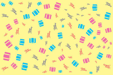 Cheesecake, cake, coffee, Latte, dessert flowing seamless background texture, New Year festival, celebration, gift, present box paper, backdrop, food and beverage background element