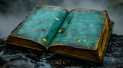 Antique Book with Patina: Timeless Allure of Knowledge and Ancient Wisdom