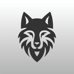 Geometric Stylized Cat Head Logo Design