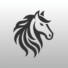Dynamic Stylized Horse Head Logo Design