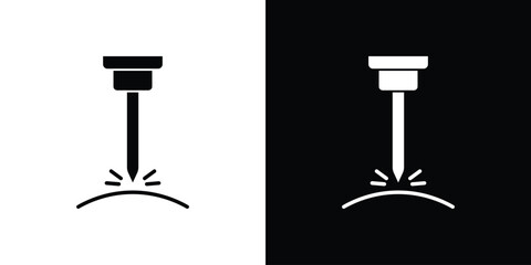 Laser machine icon vector, Symbol, logo illustrations