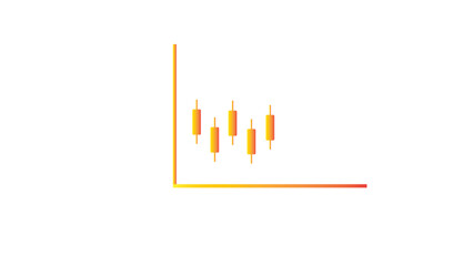 Abstract  simple bar chart line Icon isolated, business graph chart stock icon simple on white background.
