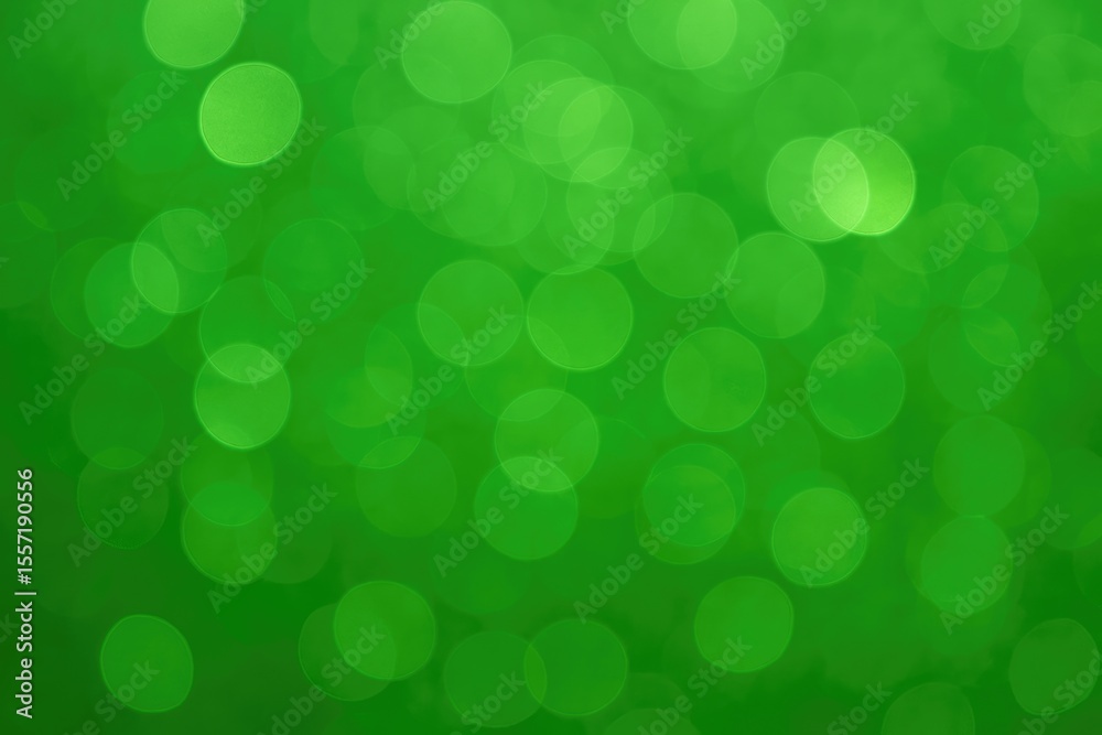 Poster Abstract green bokeh lights as a background element of design
