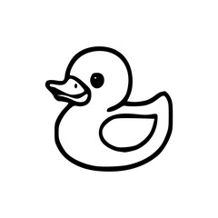 cute rubber duck outline drawing