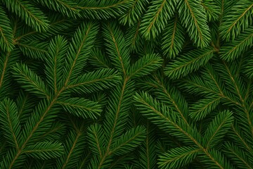 Festive green pine branches for Christmas