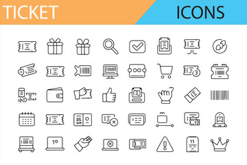 Event and Ticket Icon Set for Digital and Physical Services

