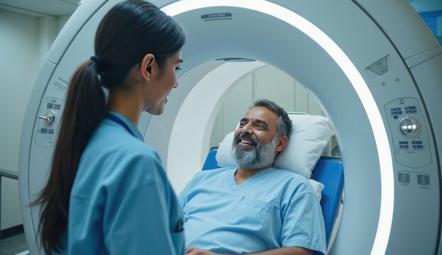 cheerful indian students posing before anatomy class