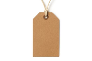 Empty tag on a plain white background