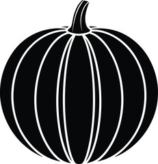Minimal Vector of Halloween Pumpkin in Clean Silhouette