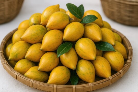 Exotic fruit displayed at a neighborhood market