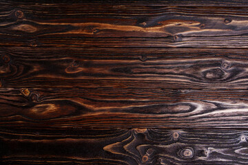  Dark rustic wooden surface with detailed natural grain texture