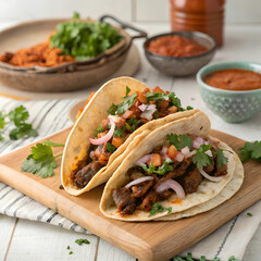 spicy shawarma beef tacos