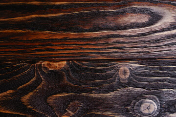  Dark rustic wooden surface with detailed natural grain texture
