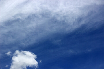 The sky is naturally clear with clouds.