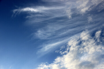 The sky is naturally clear with clouds.