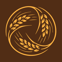 Logo shaped like a circular wheat