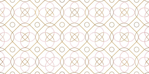 Elegant Gold Lattice Pattern: Intricate geometric patterns interweave in radiant gold, evoking luxury and sophistication across a white canvas.