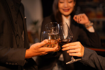 food and Drink, wine red and for a friendly, in a bar or a restaurant 