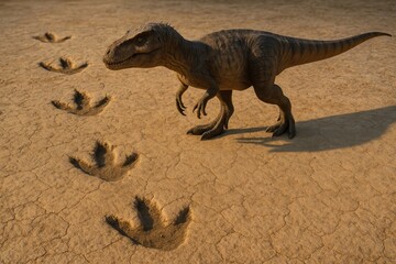 Fossilized Dinosaur Footprints