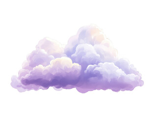 Soft purple clouds with transparent background cutout png for design use ideal for digital artwork and graphics