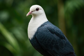 Fototapeta premium Charming White-Headed Dove Striking an Enchanting Posture