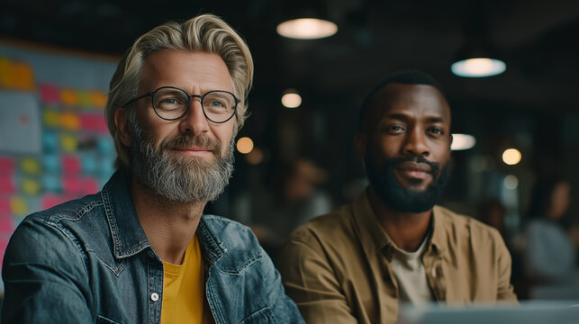 Diverse Team Brainstorming in Creative Studio