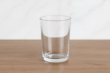 Empty glass sitting on the surface