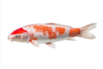 Graceful koi carp gliding serenely, symbolizing luck and perseverance, vibrant scales celebrate Tango no Sekku and Hanami festivals