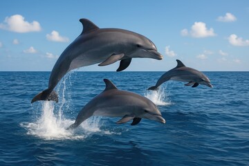 Fototapeta premium Dolphin Leaping Out of Water