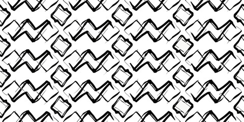 Monochrome Graphic Pattern: A bold monochrome graphic pattern features geometric elements, creating a seamless background for various design applications.