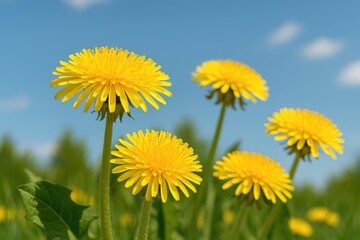 Blooming Dandelion Blossoms