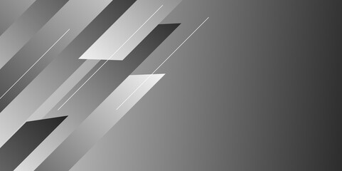 Abstract lines pattern technology on gray gradients background. Vector illustration abstract graphic design banner pattern background template. Modern gray abstract vector long banner background.