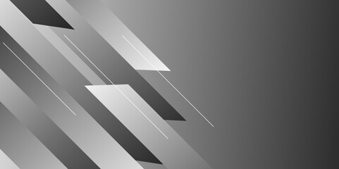 Abstract lines pattern technology on gray gradients background. Vector illustration abstract graphic design banner pattern background template. Modern gray abstract vector long banner background.