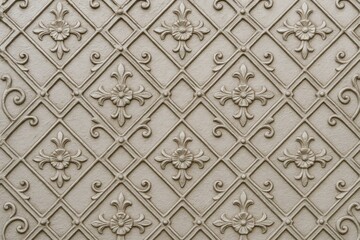 Detailed close-up of a metallic patterned door surface