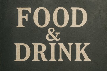 Obraz premium Detailed view of a wall featuring a food and drink signage symbol