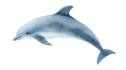 Graceful dolphin illustration evokes serene ocean artistry, ideal for World Oceans Day or whimsical marine-themed celebrations