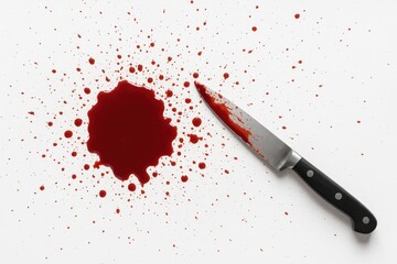 Concept of criminal activity involving violence and assault on a plain white backdrop