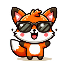 Cute cartoon red kitten smiling in a fun vector illustration