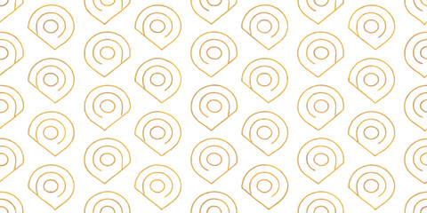 Geometric gold pattern: A repeating geometric design composed of golden, semi-circular elements, offering a blend of elegance and visual intrigue.