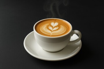 Creamy espresso beverage resting on a surface